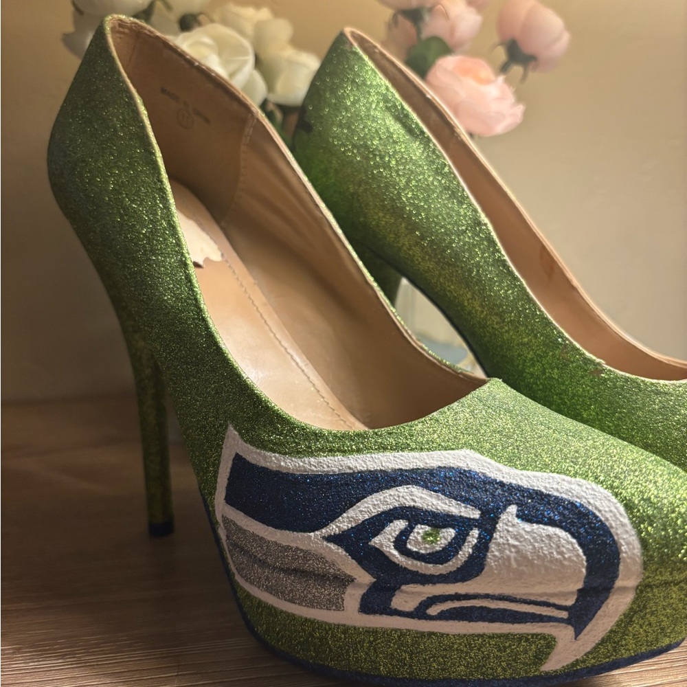 🏈Football Season🏈 Seahawks High Heels - Super Bowl!